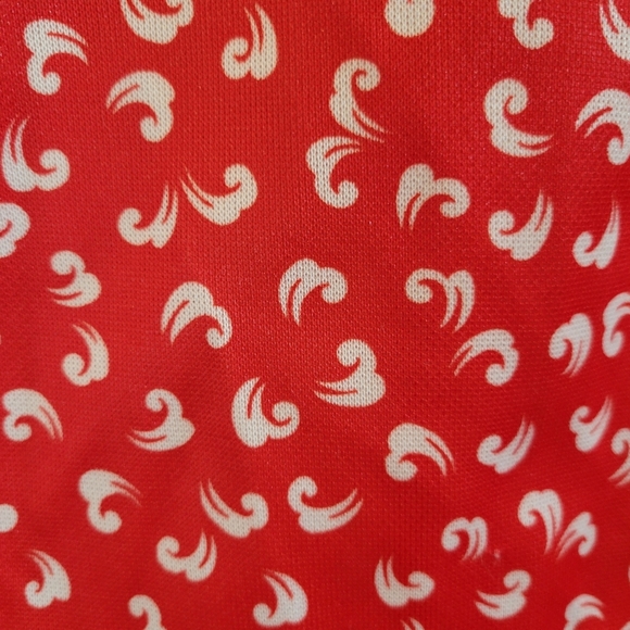 Vintage Back Bay Red White Small Whimsy Pattern Shift Dress - Picture 5 of 9